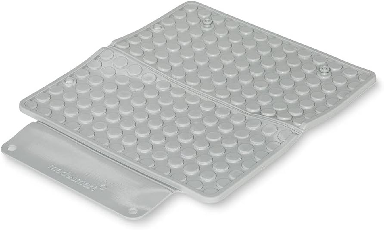 Madesmart over Door Hair Tool Organizer for Straighteners, Curling Irons, and Brushes, Hanging Bathroom Storage Hair Tool Holder, Frost