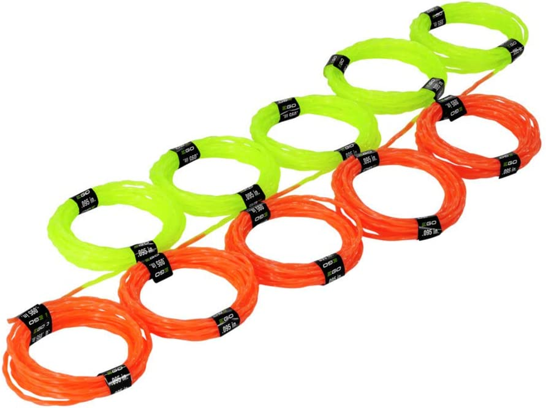 EGO Power+ AL2420PD 095&rdquo; Dual Color Pre-Cut Trimmer Line for All EGO 14-Ft X 5 .095 In, Green and Orange image number 1