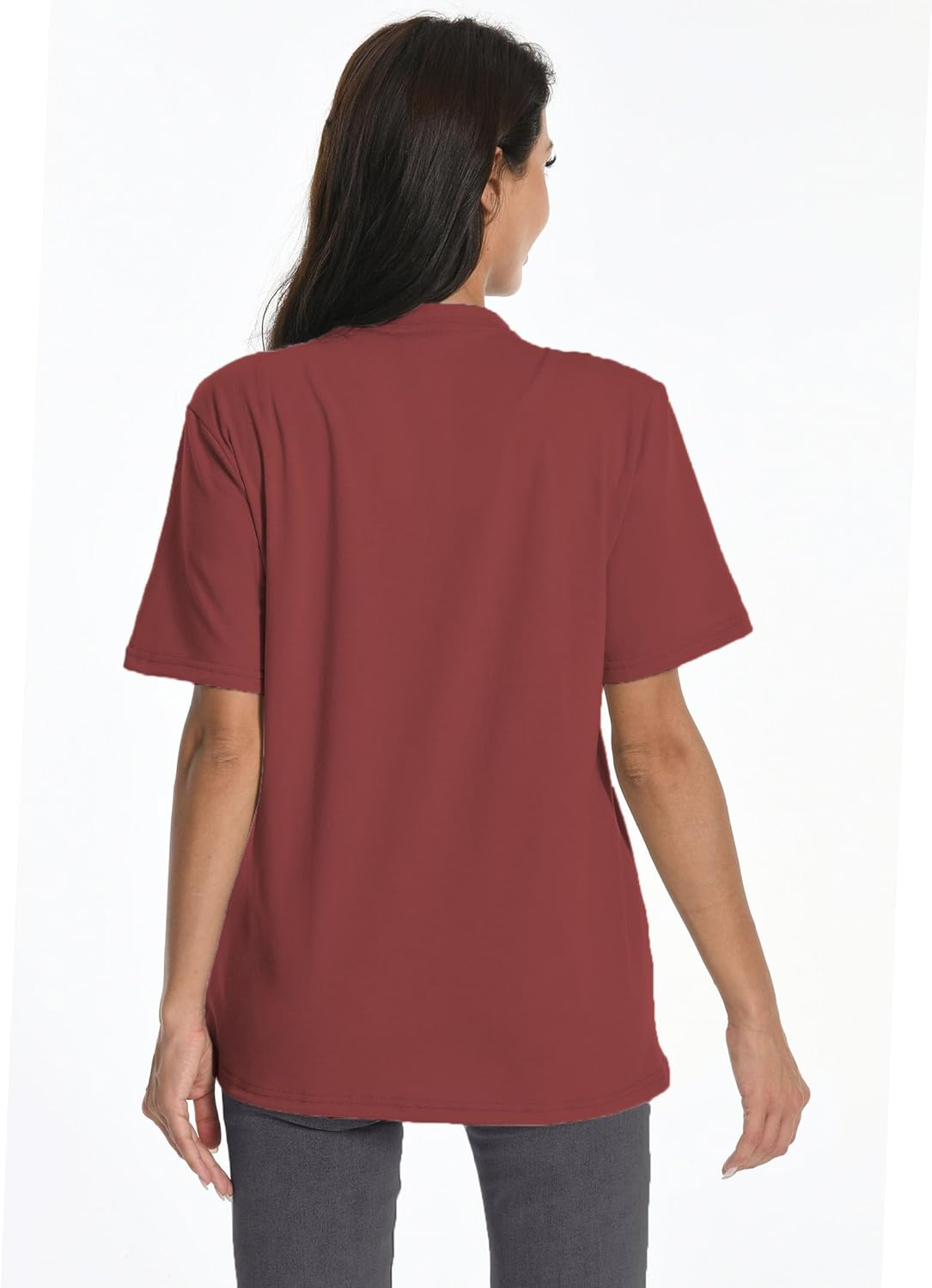 Post Mastectomy Zip Shirts with Drain Pockets Surgery Recovery Must Haves Clothing Comfy Short Sleeve Shirts image number 3