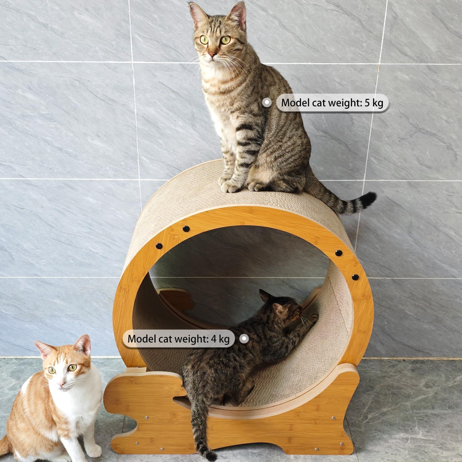 MSBC Cat Claw Sharpener, Reinforced Cardboard, Convenient Assembly, Interior, Cat Foil, Eliminates Lack of Exercise, 24.8 X 15.4 X 26.4 Inches (63 X 39 X 67 Cm), 60 Sizes, Wood Grain image number 5