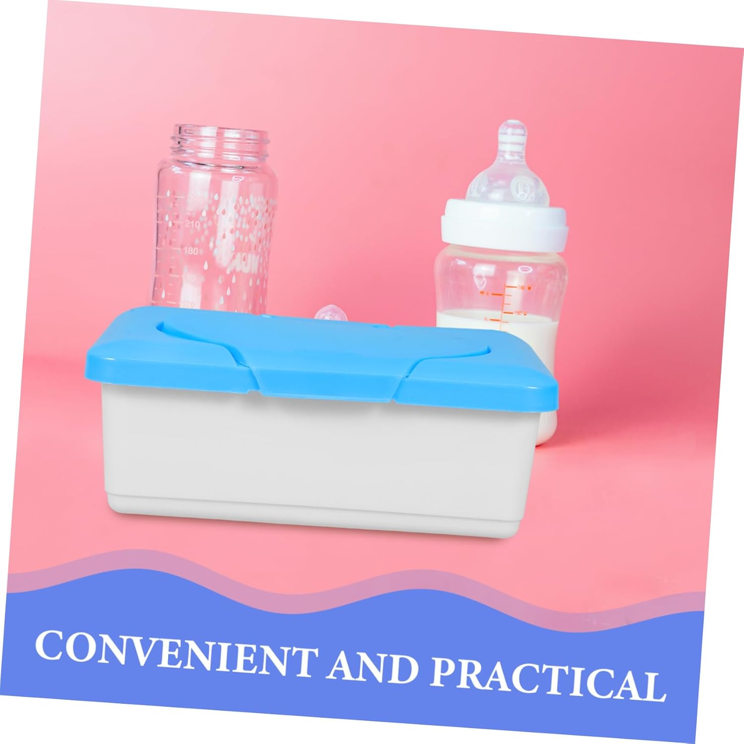 2Pcs Essentials for Newborn Portable Wipes Box Travel-Sized Dispenser For image number 2