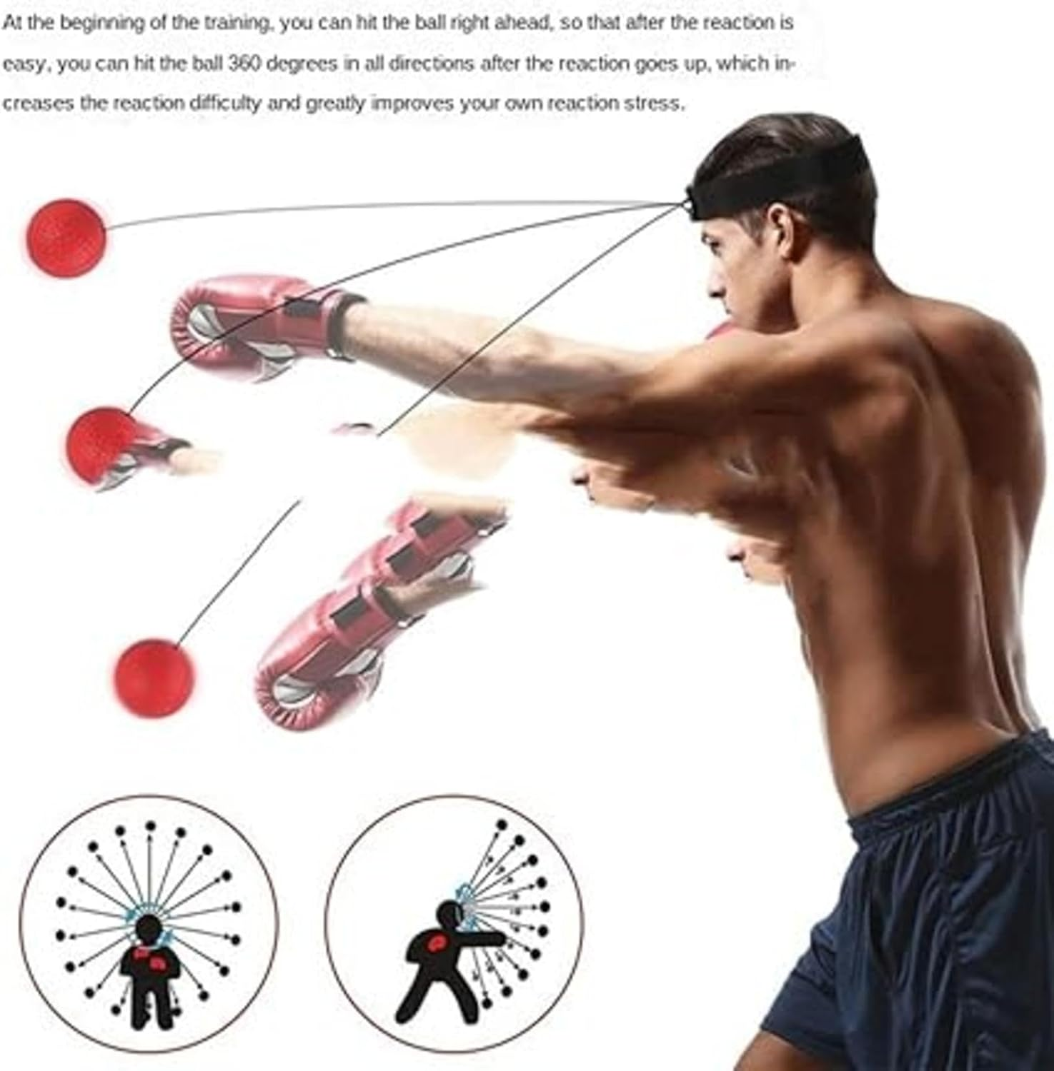 Boxball, Box Bollen, Box Ball Game, Boxing Reflex Ball, Boxing Reflex Ball.Leading the Way, Very Suitable for Reflexes, Agility, Punching Speed, Combat Skills