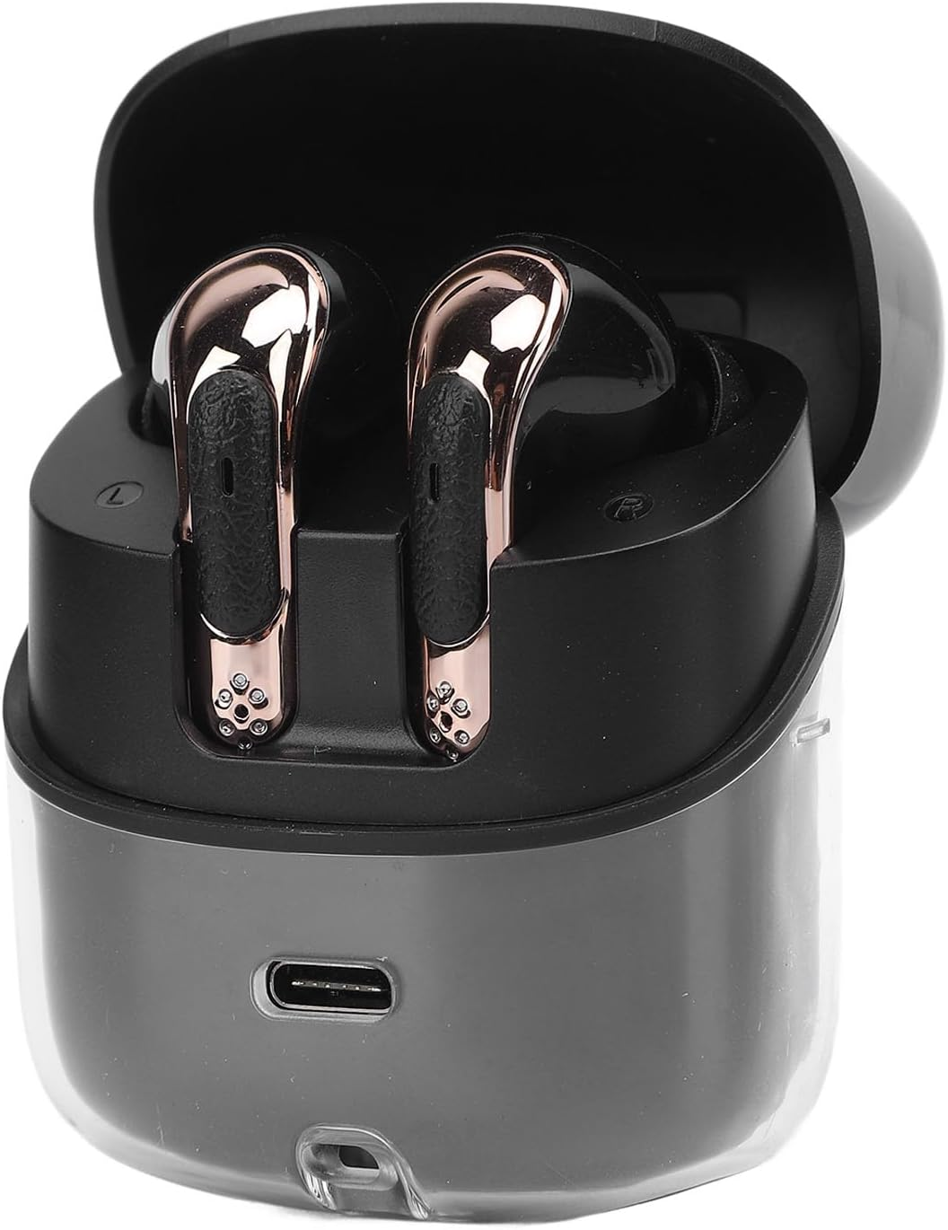 Pomya Wireless Earbuds, Low Latency Fast Response Independent Connection 5.4 Headphones 2 Pack Digital LED Display for Two Person for Outdoor (Black) image number 2