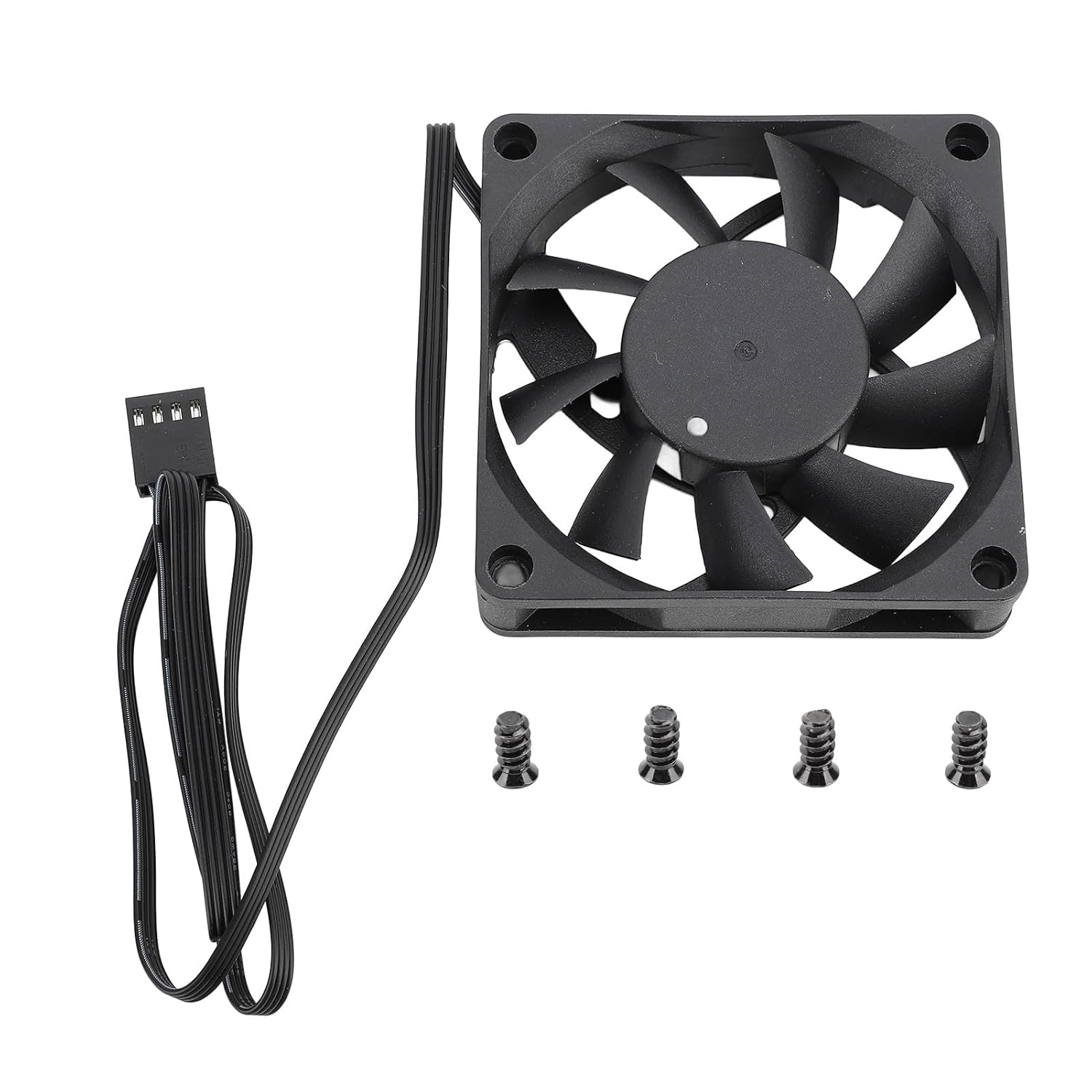 Fafeicy 70Mm PWM PC Cooling Fan, Dual Ball Bearing 4Pin Case Fan, 2500RPM Speed with Intelligent Temperature Control, Ultra Quiet Design for Computer Case image number 5