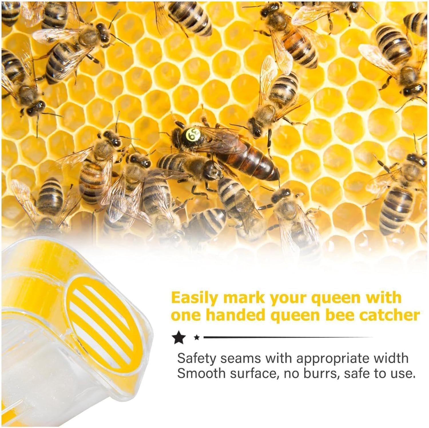 Queen Bee Clip | Queen Bee Marking Cage - Clear Marking Tools Catching Set for Home Farm Agriculture Transport Outdoors Beehive Isolation image number 3