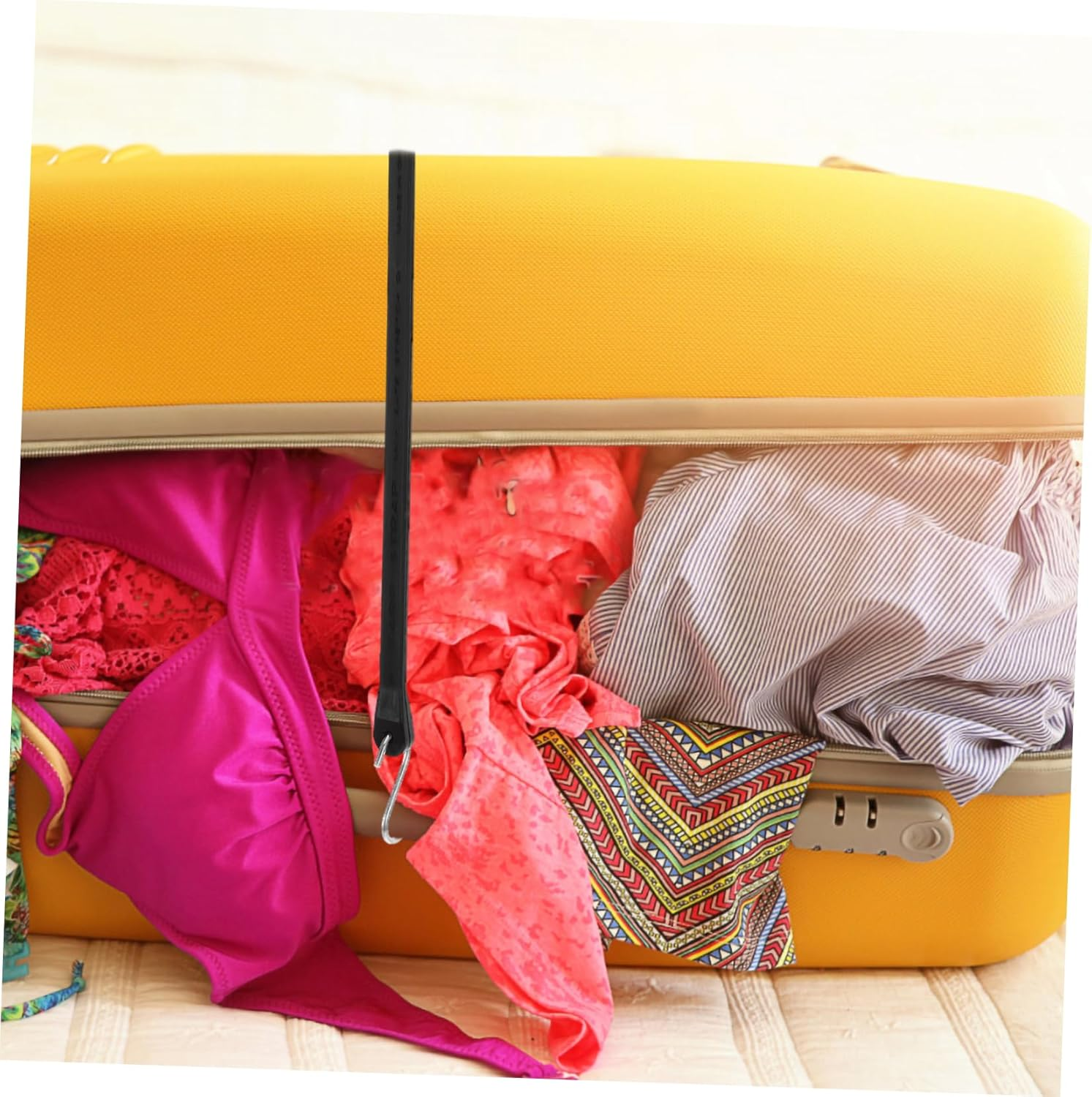 HOMOCONO 6Pcs Luggage Straps for Suitcases Heavy Duty Lashing Straps Adjustable Tension for Travel Outdoor Suitcase Belts image number 1