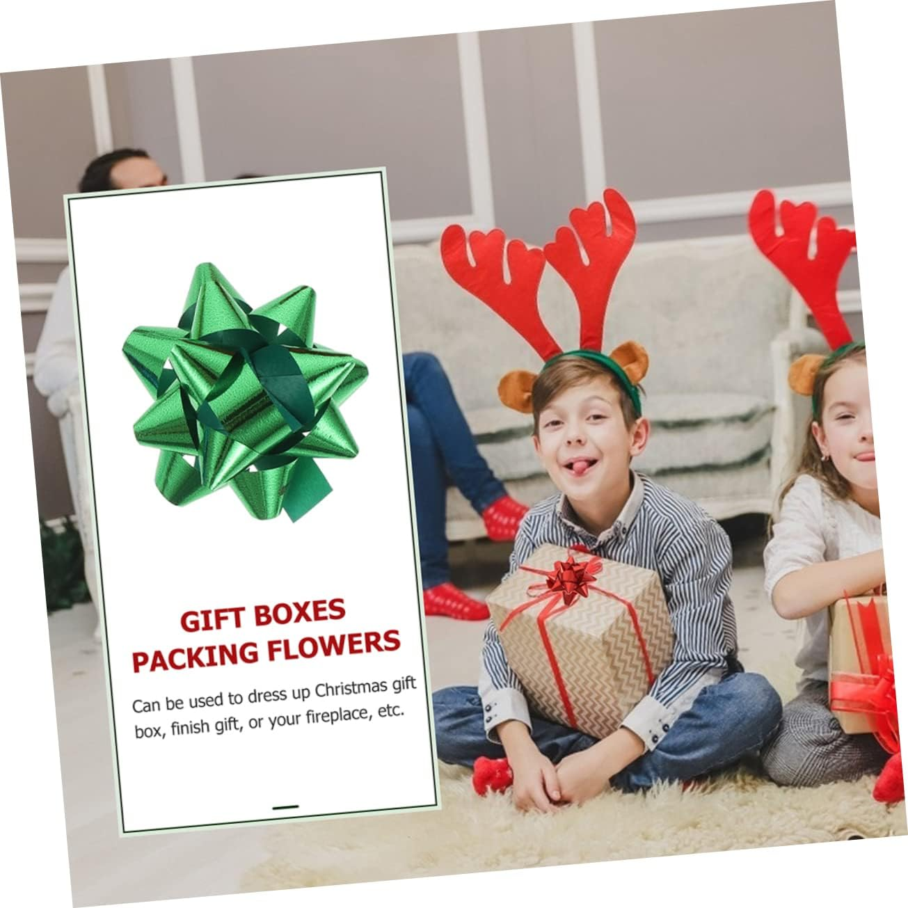 150Pcs Self-Adhesive Star Bows for Wrapping Christmas Presents Bow Xmas Pull Bows Birthday Wrapping Bow Christmas Tree Decorations Xmas Bows for Wrapping