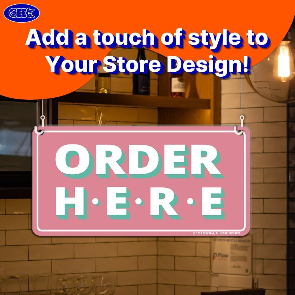 Order Here Pick up Here Sign (Pink) image number 1