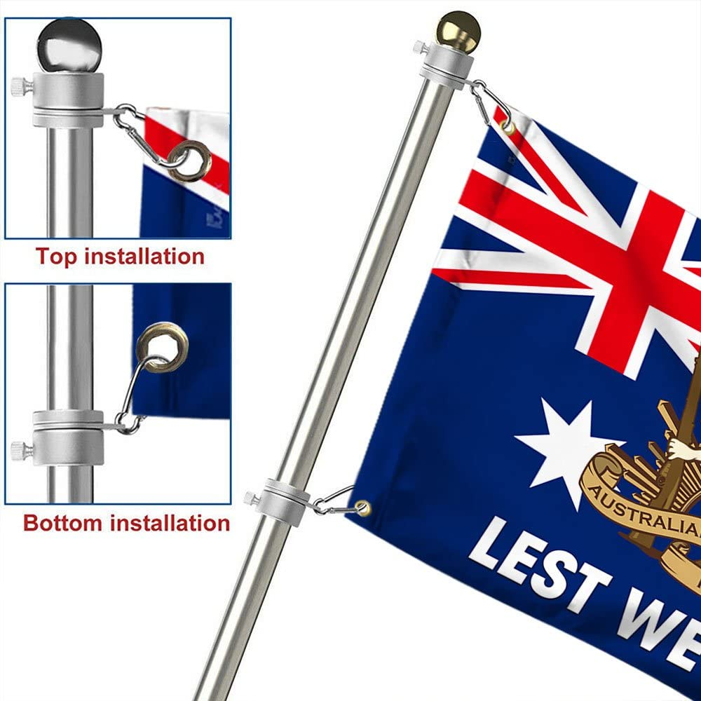 Anzac Day Flag Lest We Forget Australian Double Sided Grommet Flag Decor Outdoor Flags for Memorial Day image number 5