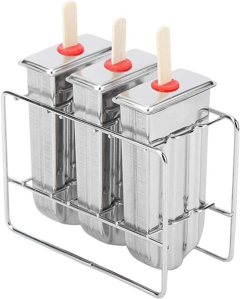 Ice Cream Mold, 304 Stainless Steel round Head Stainless Steel Popsicle Mold, Homemade Ice Creams for DIY Ice Cream Ice Pop Maker Kids image number 3