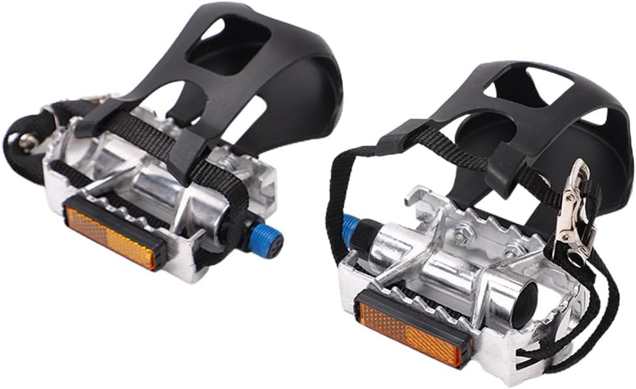 TOMVAES Bike Pedals 9/16" Spin Bike Pedal Mountain Bike Pedal for Outdoor Cycling and Indoor Exercise Bike, Replacement Alloy Multi-Purpose Bicycle Pedals Road Bike Pedals image number 4