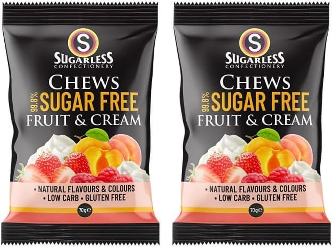 Sugarless Confectionery Fruit & Cream Chews 70 G image number 4