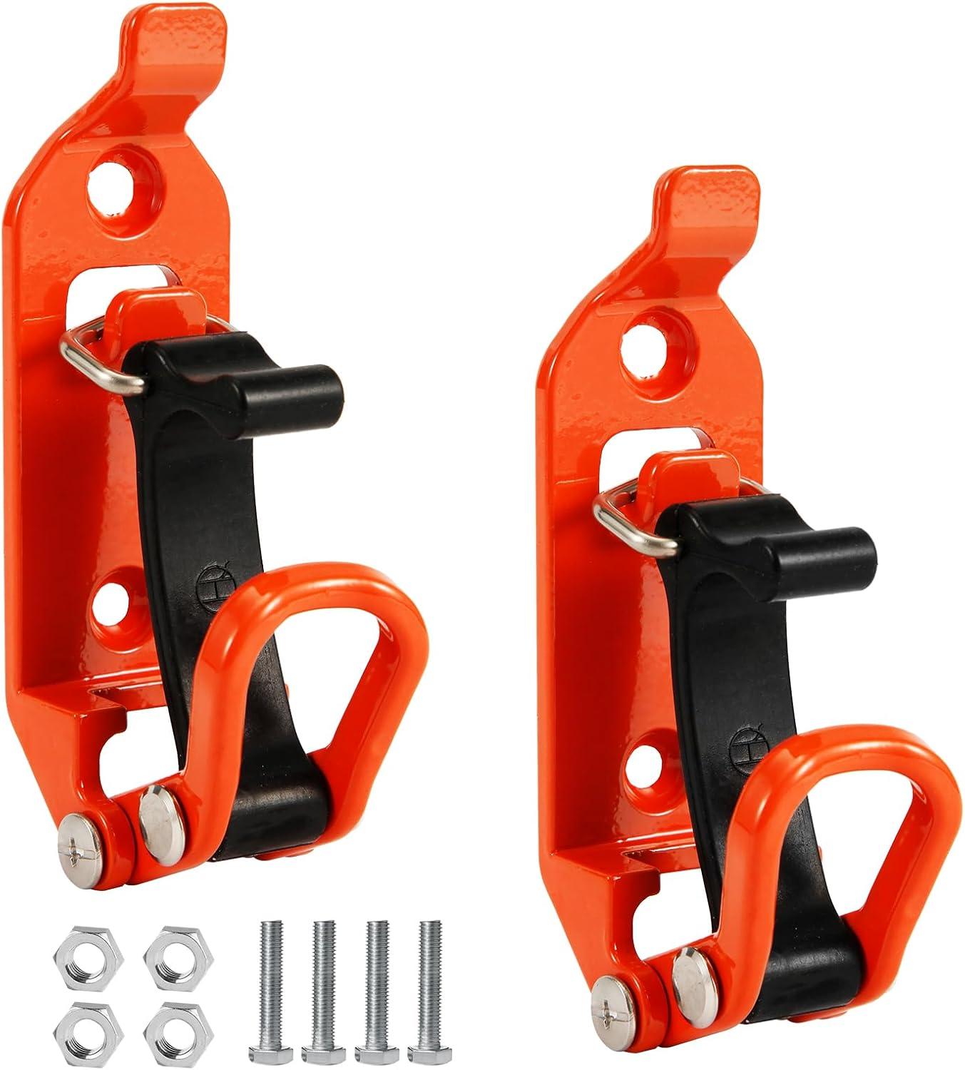 2Pcs off Road Shovel Holders, Orange Shovel Mount for Roof Rack Clamps Quick Fist Clamp Mounting Kit with Screws Nuts Metal Roof Rack Fasteners Wall Mount Tools for Truck Car Boat image number 4