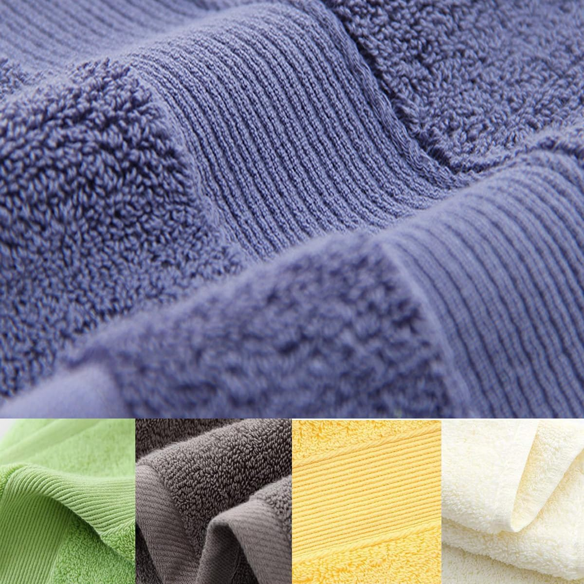 JININQ 700GSM 2Piece Hand Towels -100% Cotton for Bathroom,Kitchen,Beauty,Spa,Gym,Household Face Towel,Highly Absorbent Towels(13.7 X 29.5 Inches) (Blue) image number 3