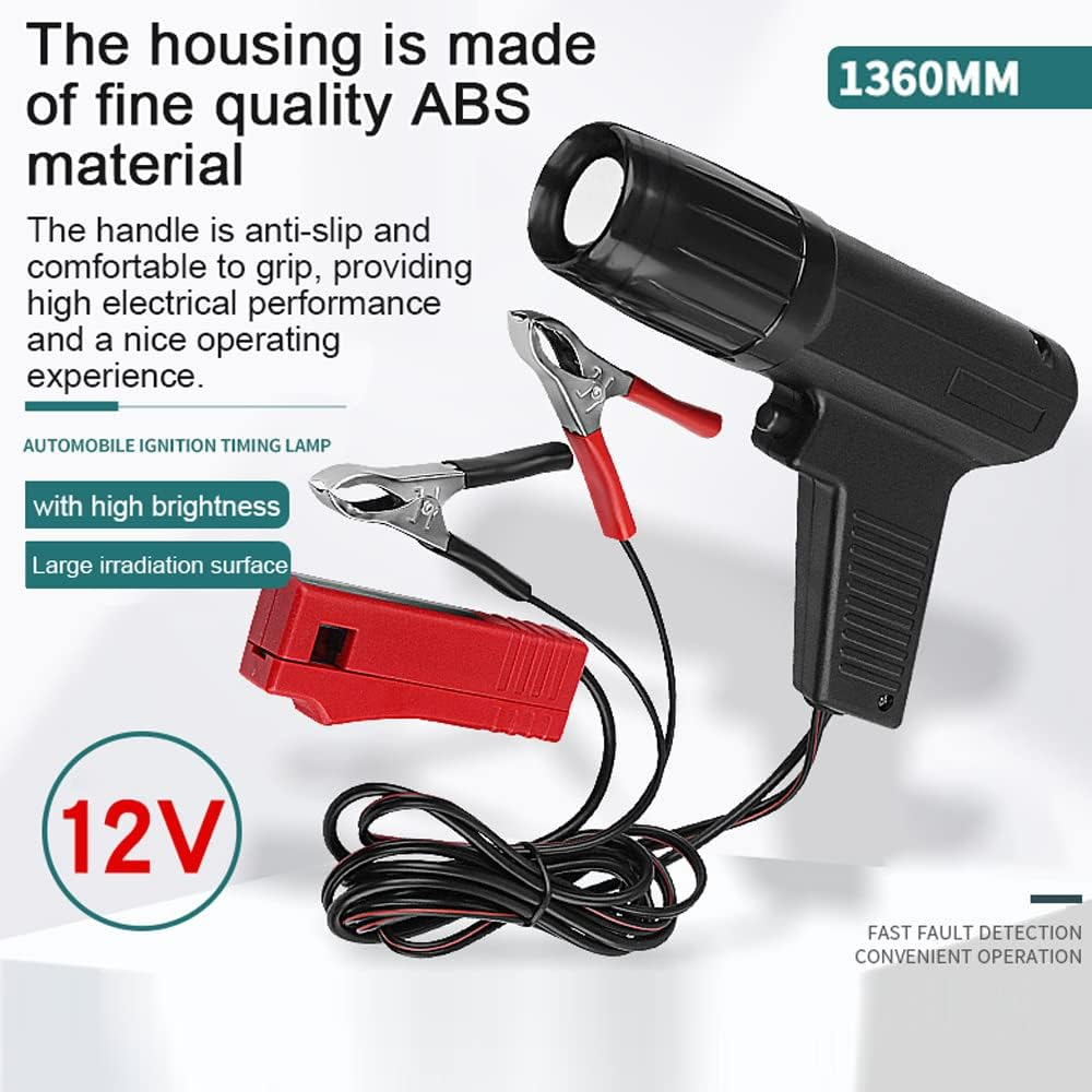 Ignition Timing Instrument, Eacam Car Motorcycle Engine Repairing Ignition Timing Machine, 12.0V Timing Inspection Light Quick Detection Tester Universal for 2-Stroke 4-Stroke Petrol Car image number 1