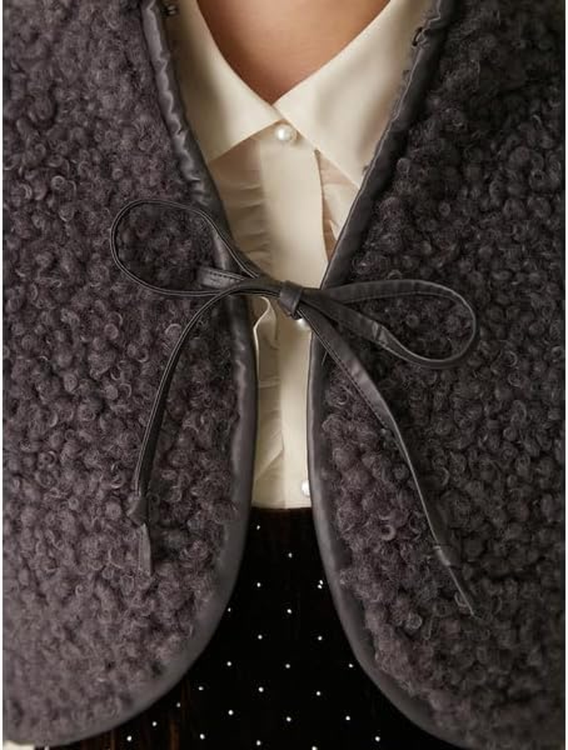 Lily Brown LWFC244136 Women'S Ribbon Boa Coat