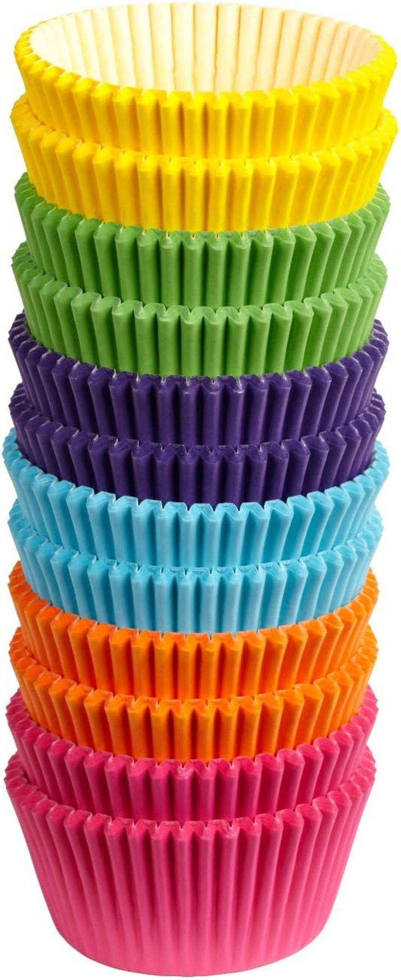 Wilton Rainbow Bright Standard Baking Cupcake Cases 300-Pieces Set, 5 Cm Diameter