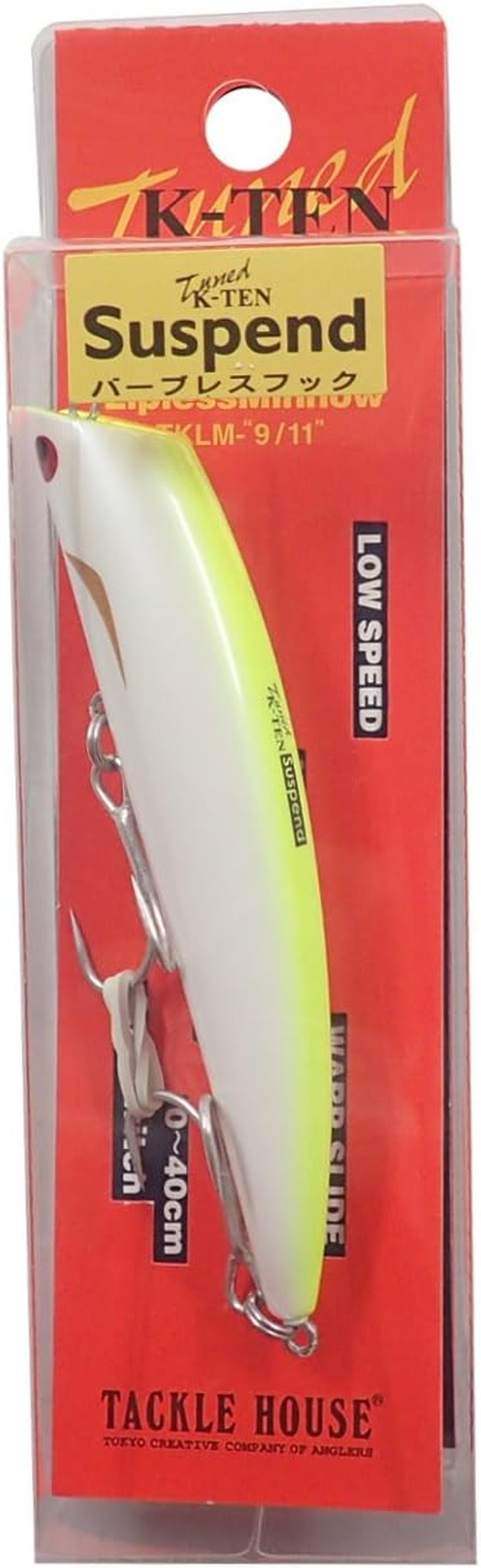 Tacklehouse Minnow Tuned K-Ten TKLM Ripless Minnow SP 3.5 Inches (90 Mm) 0.45 Oz (12.5 G) Suspended TKLM90SP Lure - Pearl Chart 103