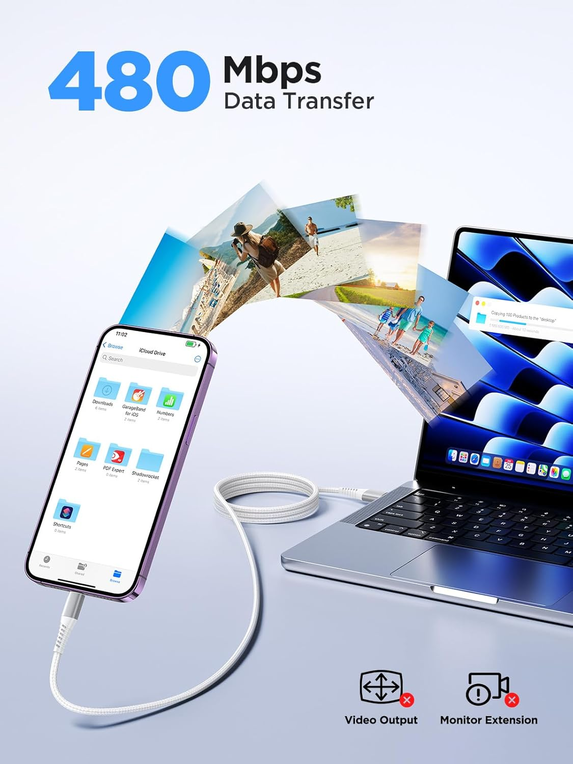 Yosou Iphone Charger 3M 2Pack, Long USB a to Lightning Cable Apple Mfi Certified Iphone Charging Cable Braided Iphone Cord Fast Charge for Iphone 14 13 12 11 Pro Max XR XS 10 8 7 plus 6, Ipad image number 1