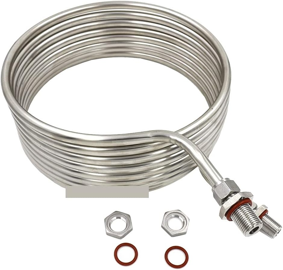 Wort Chiller, Stainless Steel Wort Chiller, 25' &times; 1/2" HERMS Coil 12" Diameter, Bar Accessories