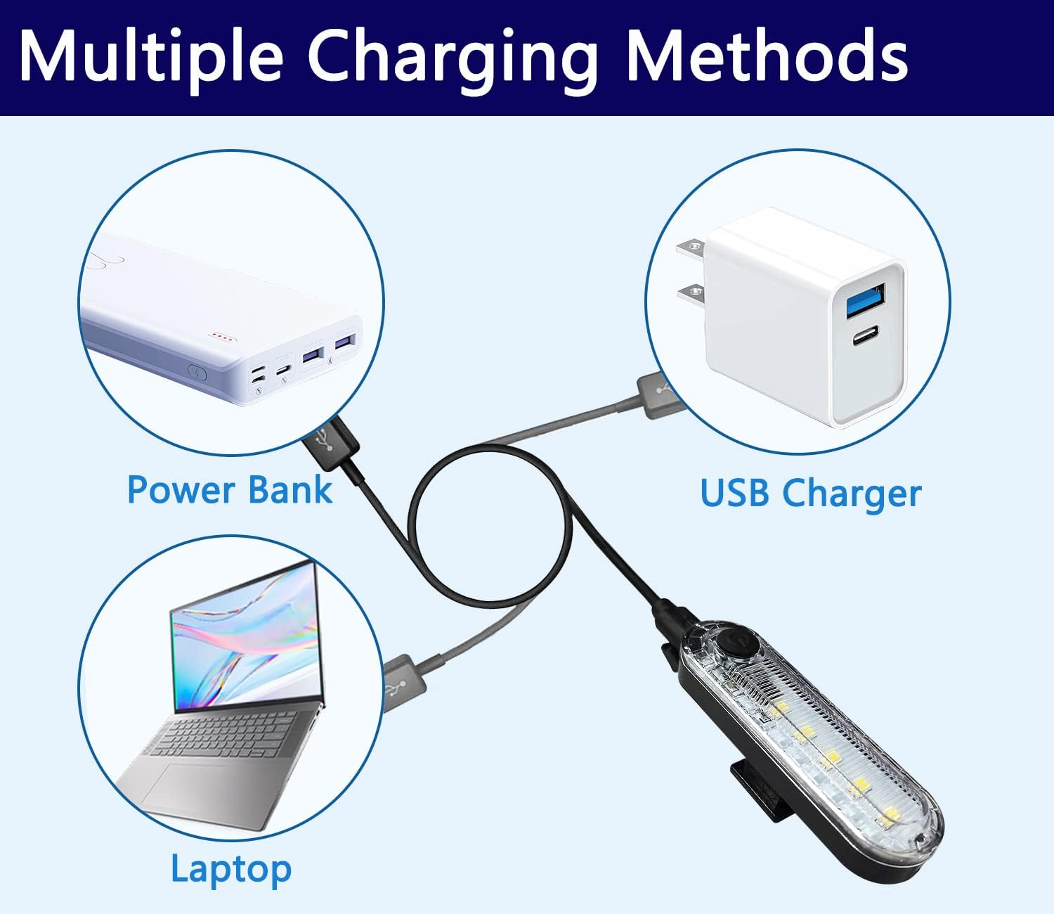 Amzonly LED Navigation Lights Kit for Boat Kayak, Stern Lights Battery Operated, 4Pack Rechargeable LED Lights for Night Kayaking, Bike Tail Light, 4 Light Mode Options, 2Pcs Safety Whistle Included - 2Red 2Green image number 2