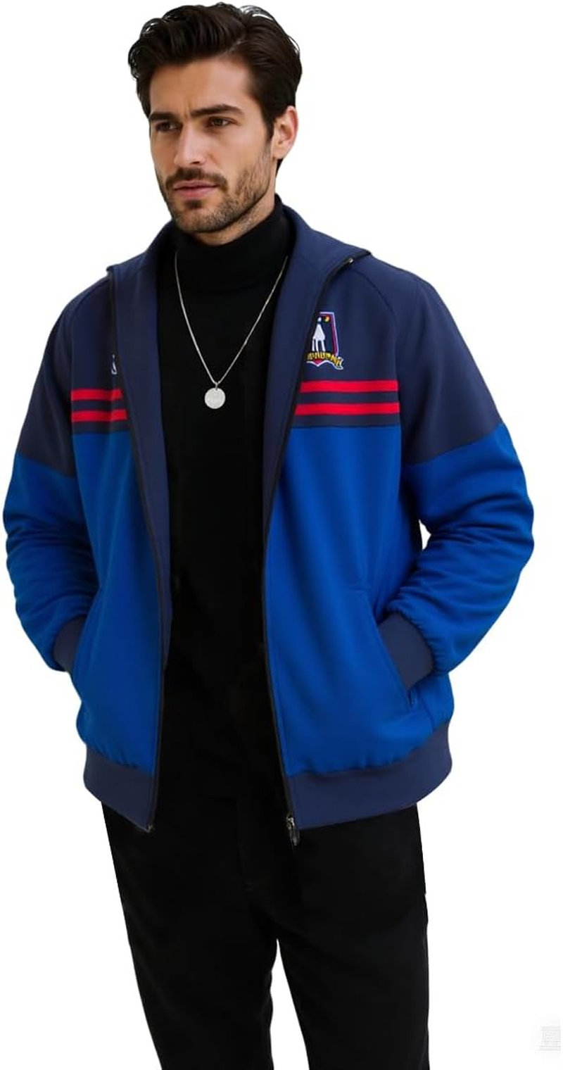 Mens Football Track Sports Jacket Soccer Training Coach Lightweight Clothes Halloween Costume image number 2