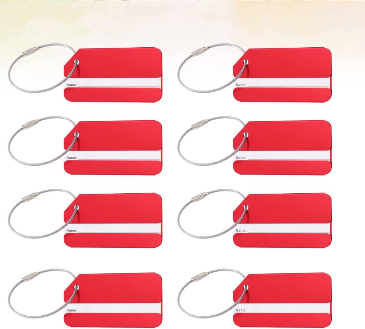 WRITWAA 20Pcs Aluminum Luggage Tags for Travel Fashion Baggage Tag Suitcase Name Holder for Carry Travel Bag and Suitcases image number 1