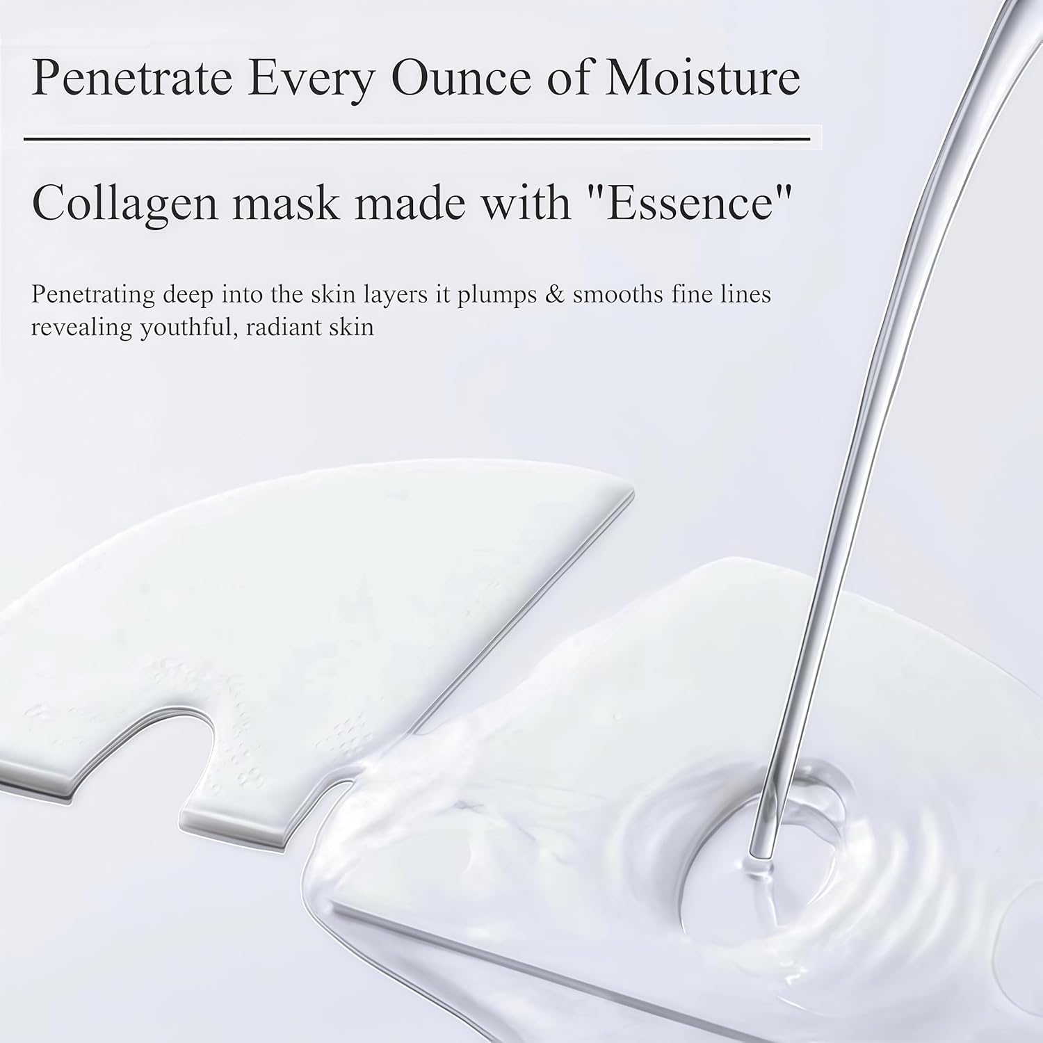 Bio Collagen Face Mask (4 Pack), Overnight Deep Hydrating Collagen Mask for All Skin Types, Anti-Aging Collagen Sheet Mask, Helps to Minimize Wrinkles, Restores Skin Elasticity & Plumpness (Blue(34G X 4Ea))