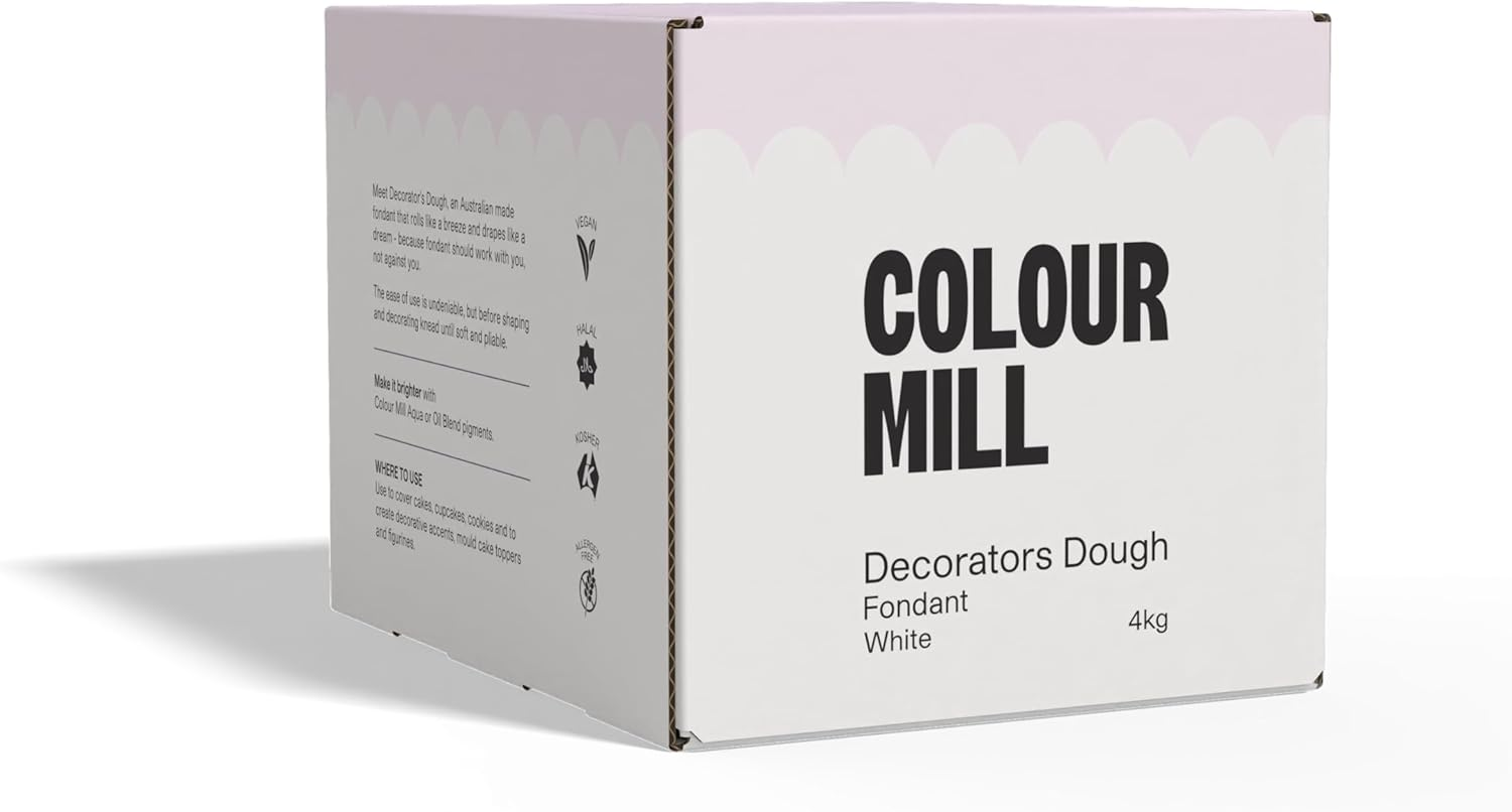 Colour Mill Decorators Dough Premium Ready to Roll Fondant White 4Kg image number 5