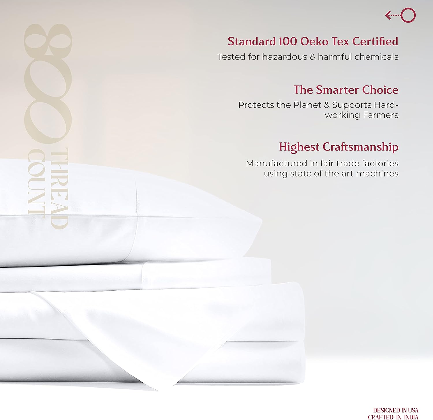 Mayfair Linen Hotel Collection 100% Egyptian Cotton- Genuine 800 Thread Count Sheet Set King White image number 5