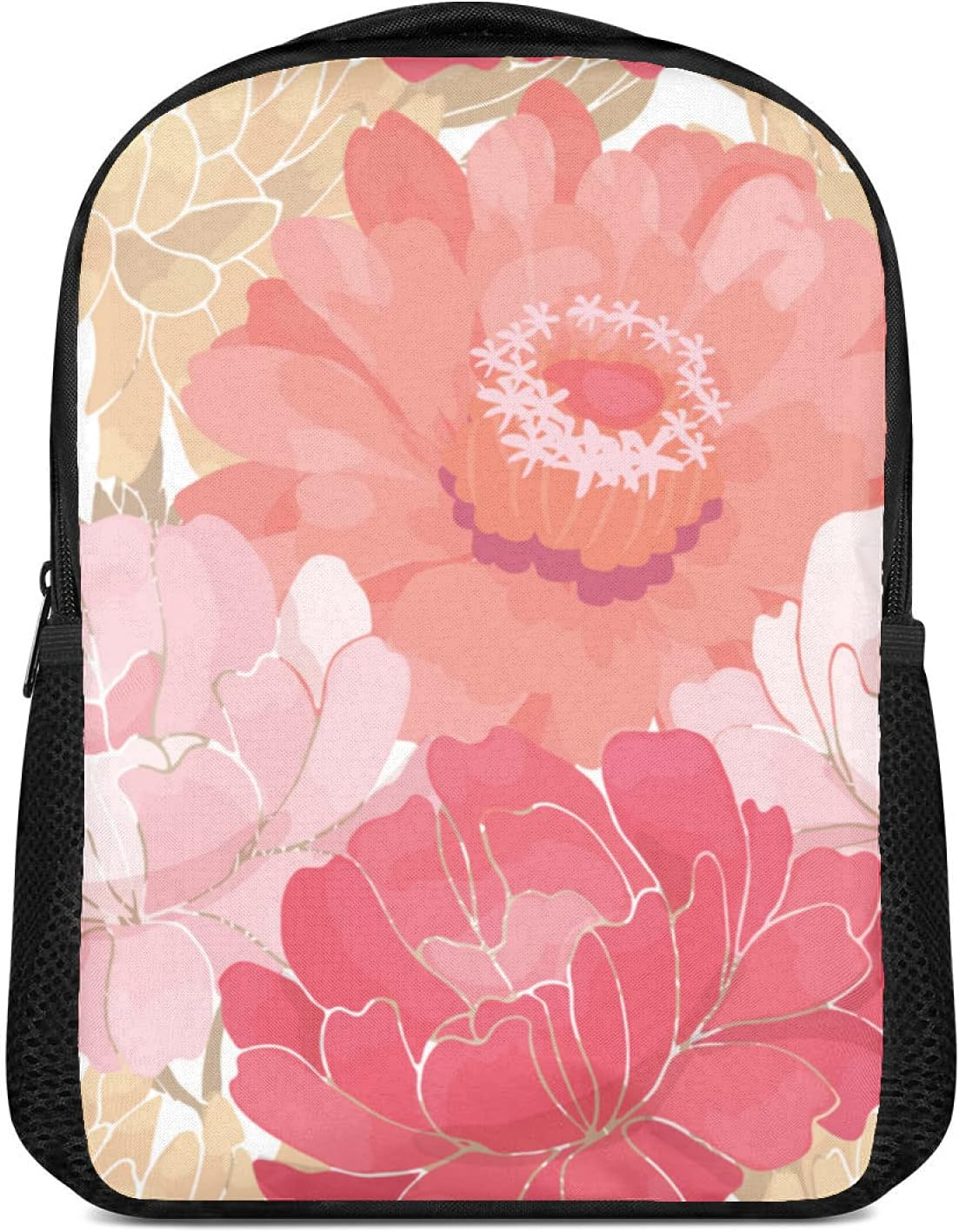 Tropicallife Colored Flower Pattern Backpack for Boys and Girls Water Resistant Preschool Backpack Lightweight Bookbags Camping Travel School Shoulder Bag, Multi image number 5