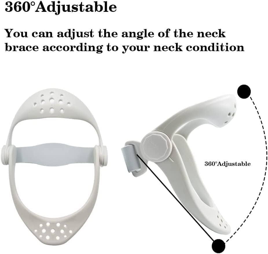 Ergonomic Posture Corrector Neck Brace for Neck Pain Relief, Neck Brace, New Upgraded 360&deg; Adjustable Neck Stretcher, Spinal Decompression and Back Pain (Silver Gray, One Size) image number 6