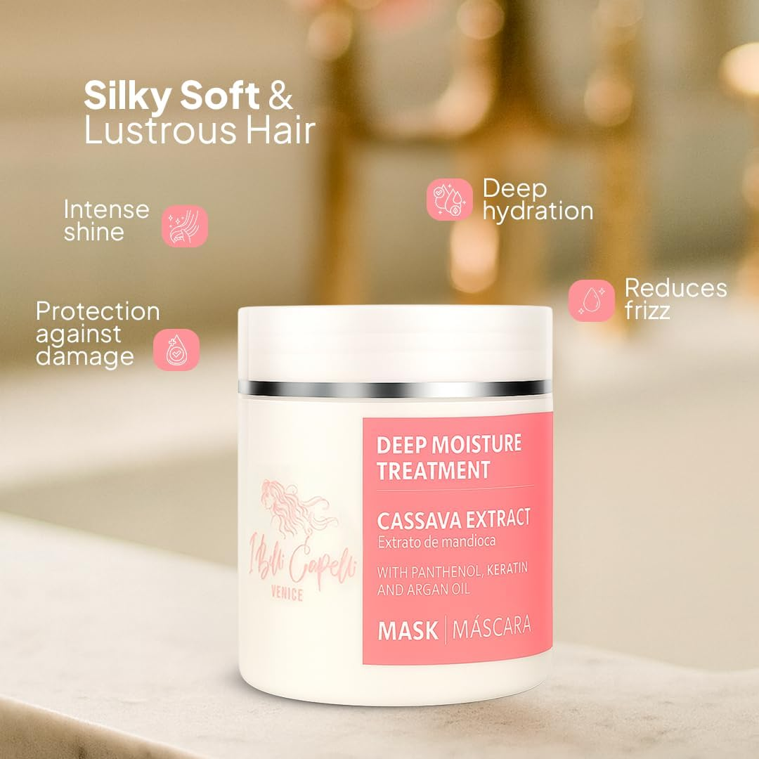 Ibelli Capelli Venice Cassava Extract Argan Oil Hair Mask (17.6 Oz (500 Ml)) image number 1