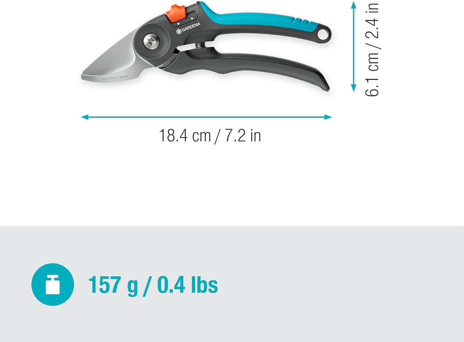 GARDENA Premiumcut Fresh Wood Bypass Secateurs 22Mm Cutting Diameter image number 3