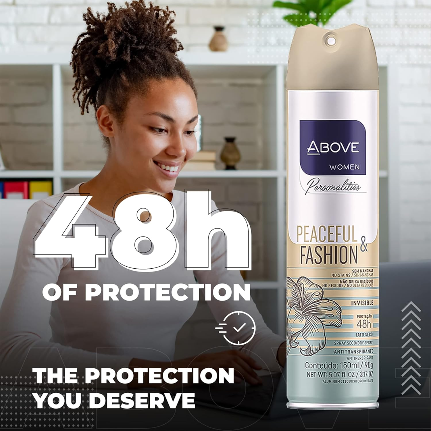 Above 48 Hours Personalities Antiperspirant Deodorant - Peaceful and Fashion for Women 3.17 Oz Deodorant Spray