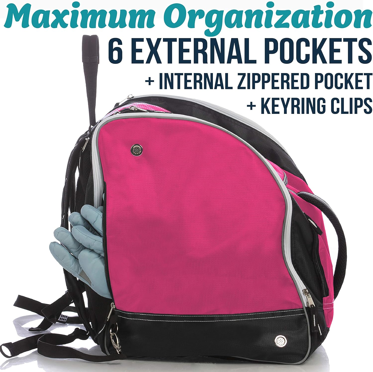 Athletico Ski Boot Bag - Skiing and Snowboarding Travel Luggage - Stores Gear Including Jacket, Helmet, Goggles, Gloves & Accessories - Venting and Grommets for Snow Drainage