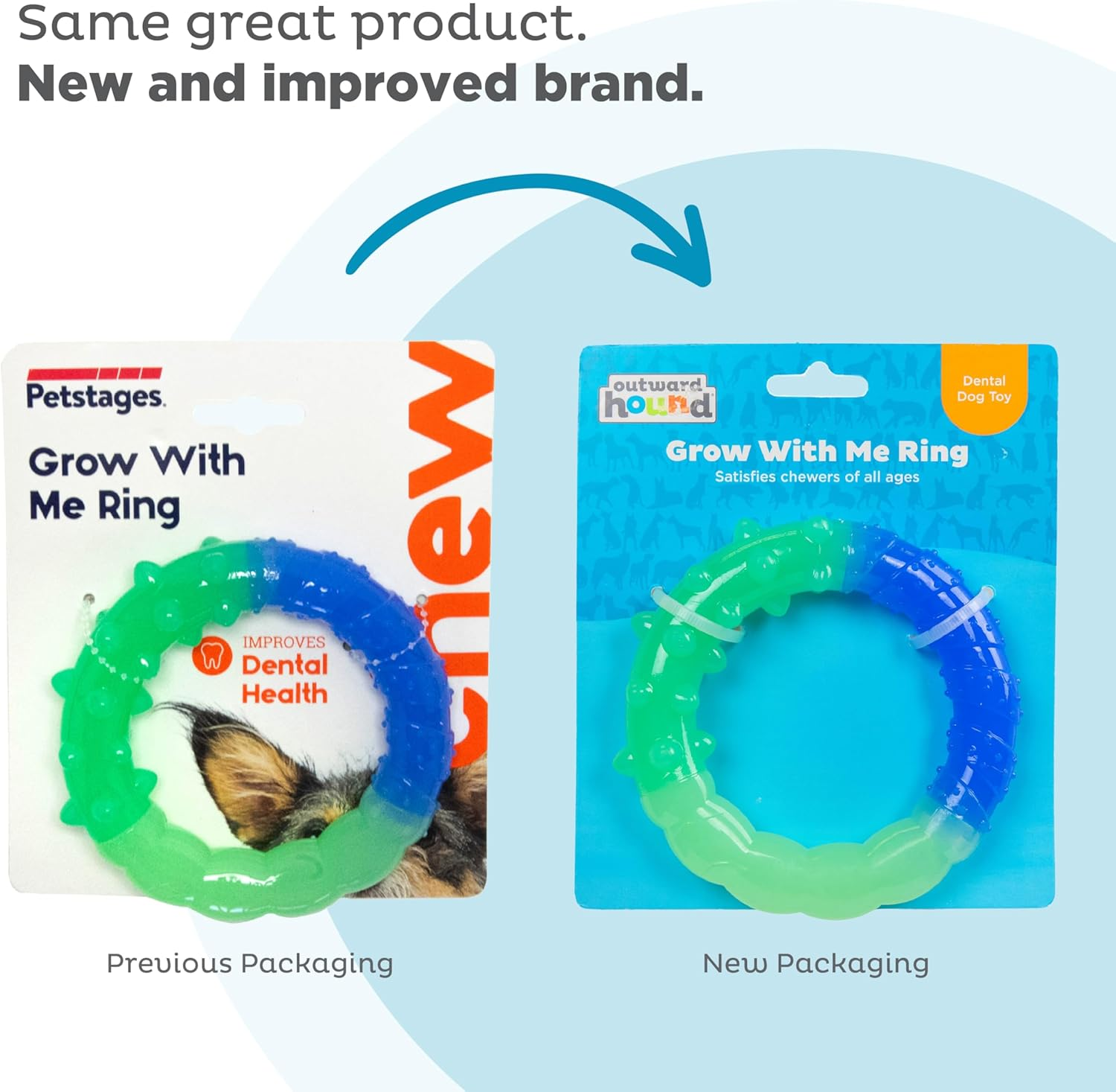 Petstages Orka Grow-With-Me-Ring Dog Chew Toy - Great Size for Puppies and Small Dogs image number 5