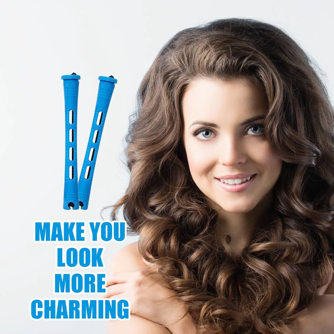 40 Pieces Small Perm Rollers, Small Curlers, Heat Free Curlers for Short, Long Hair, Shaping Tool, Curlers, Perm Curlers image number 6