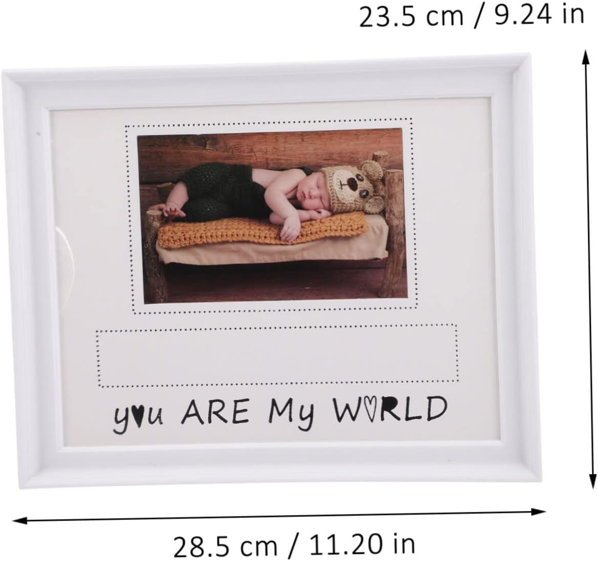 Yardwe 5Pcs Picture Frame with Birth Bracelet Holder White Newborn Keepsake Display Home Decor for Nursery Living Unique Shower Gift image number 5