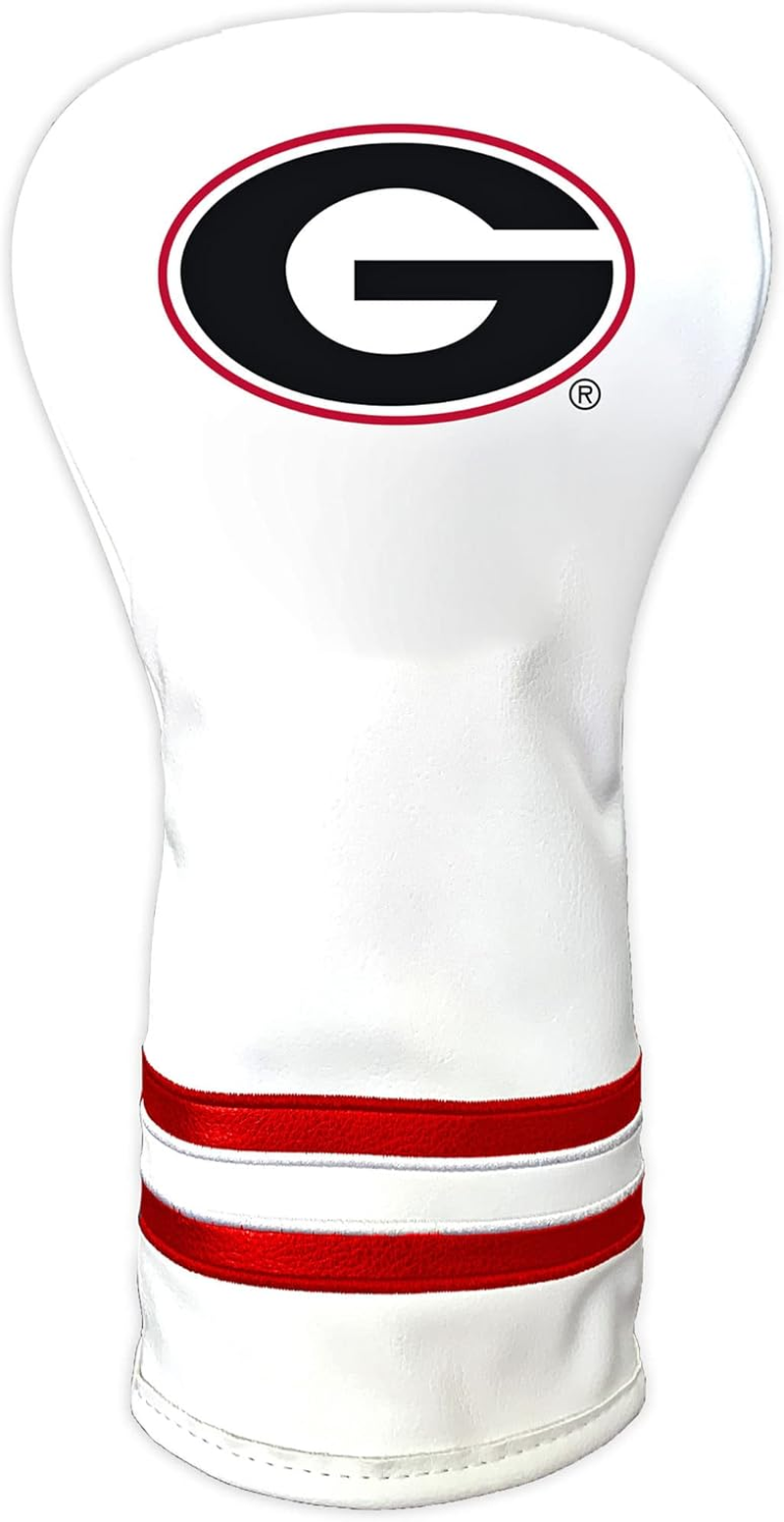 Team Golf NCAA White Vintage Driver Golf Club Headcover, Form Fitting Design, Retro Design & image number 3