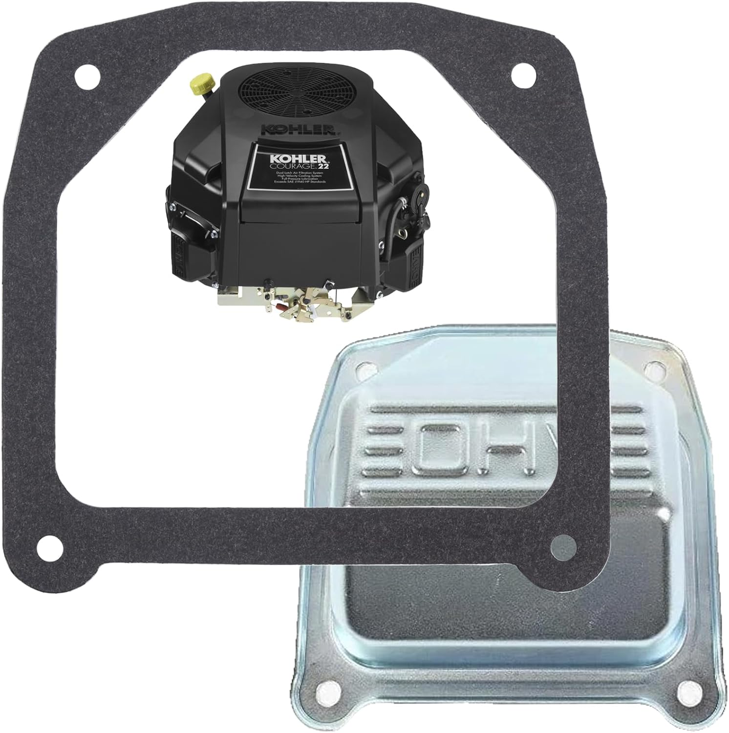 For Kohler 7000 Series Cover Gasket 7000 Model Engines Stamped Steel Covers Valve Cover Gasket SV710 SV715 SV720 KT715 KT725 KT730 KT735 KT740 KT745 ZT710 19 20 21 22 23 24 25 26 Hp 2 Pack - Black 2 Pack image number 3