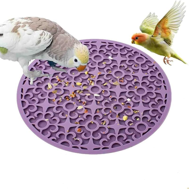 Bird Slow Feeder Mats, 1Pc Silicone Parrots Foraging Puzzle Mat,Slow Feeding Parakeets Mat,Birds Foraging Puzzle Mats image number 3