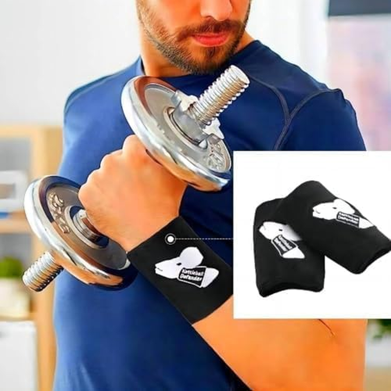 1 Pair Black Athletics Kettlebell Wrist Guards image number 4