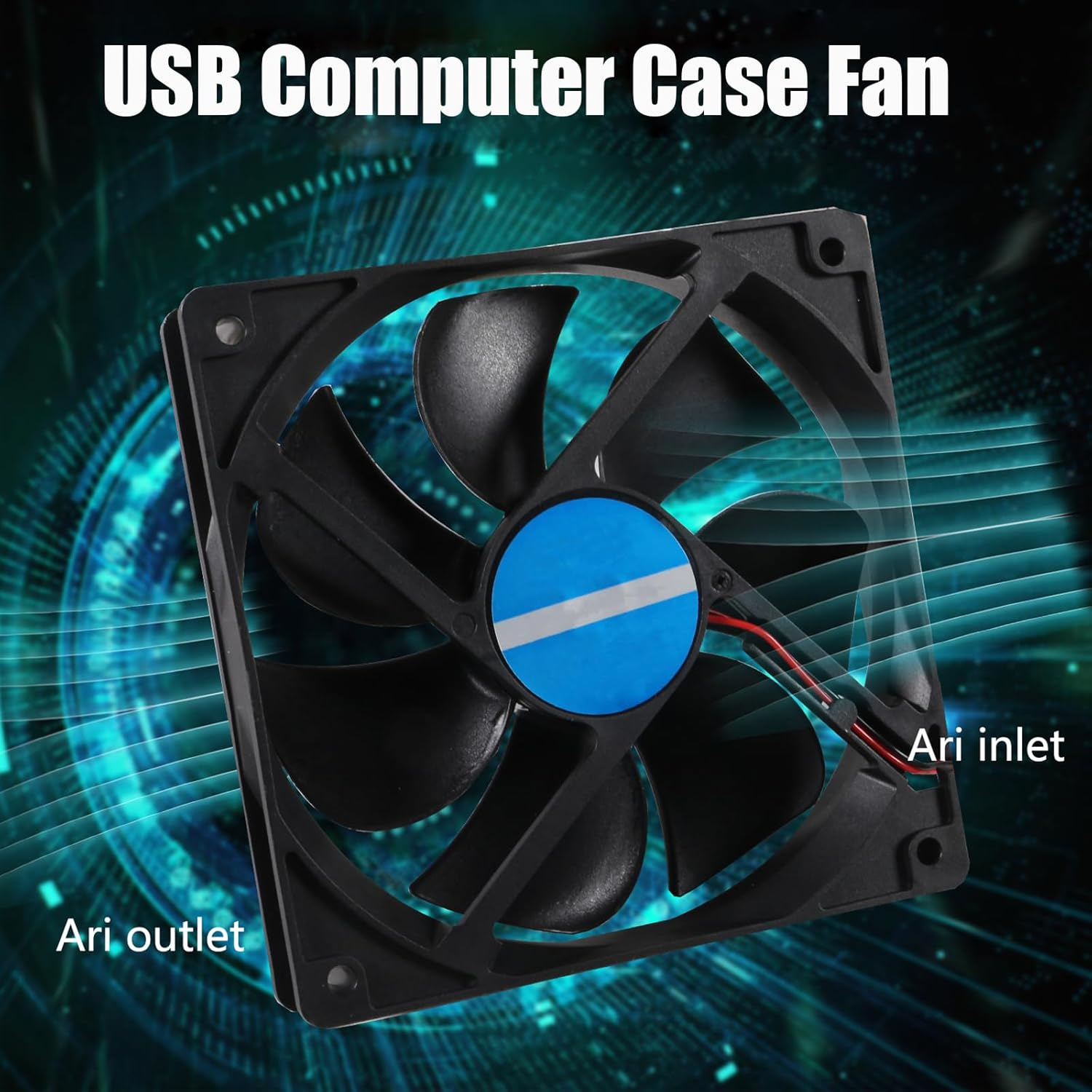 DIANN 2Pcs 120Mm 5V USB Computer PC Fan, 120X25Mm, Perfect for Desktop, Laptop, Refrigerator, Power Inverter, Server image number 3