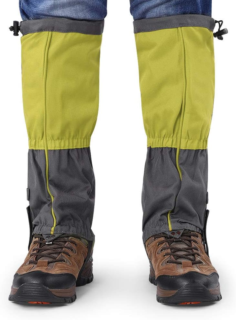 Snow Boot Gaiters, Tear-Resistant Leg Gaiters for Adults for Outdoor Activities(Green)