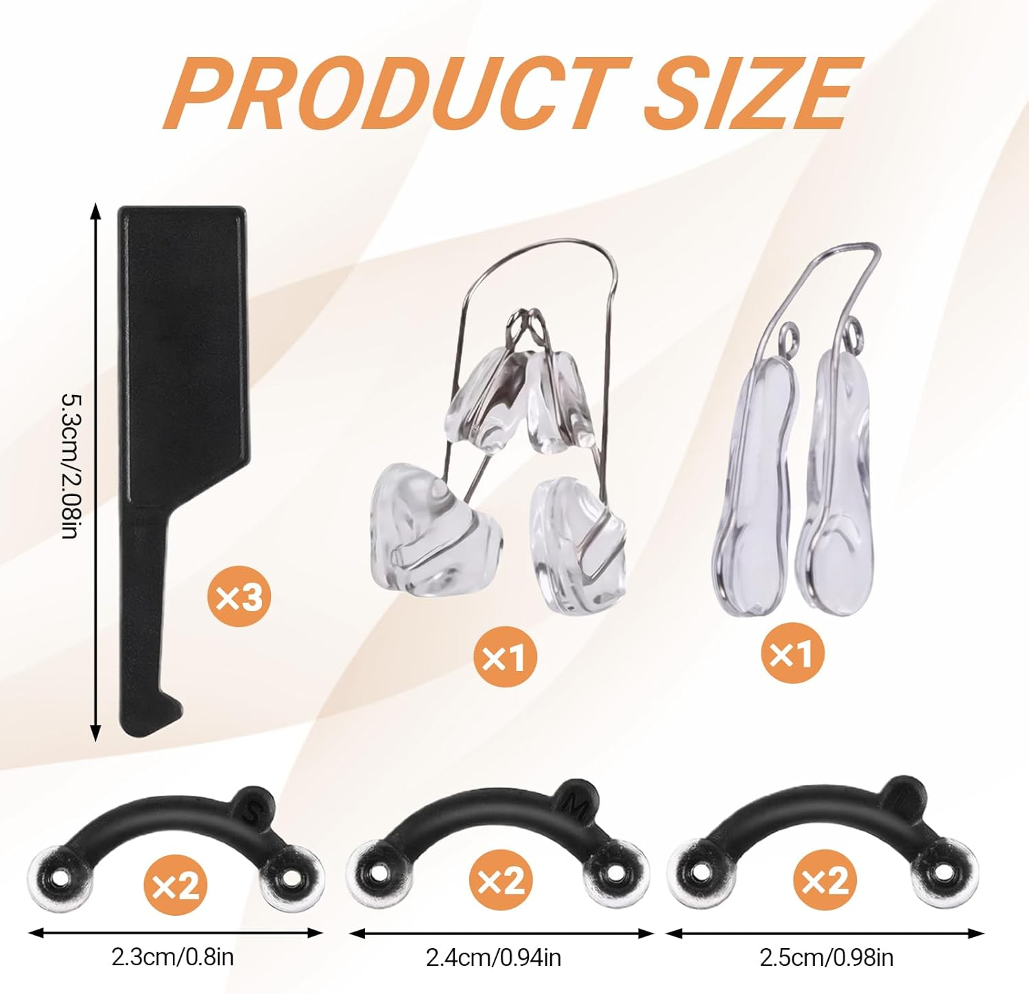 5 Pcs Nose Lifter - Nose Shaper Clip ＆ Instant Nose Lift Kit, Painless Straightening Beauty Tool Kit for Women/Men (Black, Clear) image number 5