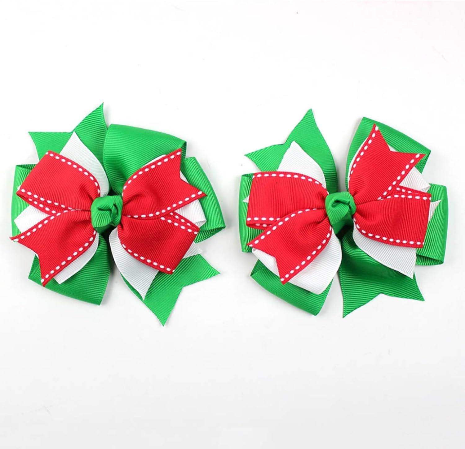 Happy Fall Ribbon Hair Bow Clips 3.5" for Girls, Cute Handmade Alligator Barrettes Hairpins Kids Thanksgiving Day Party Dress Outfit Decoration Accessories Gift（White，Yellow，Brown)