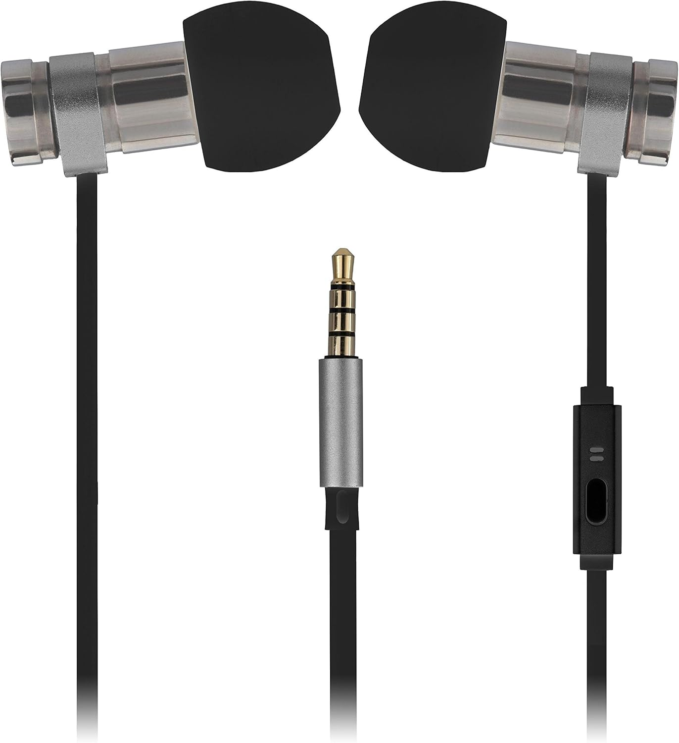 Kitsound Nova In-Ear Headphones with Microphone for Smartphone and Tablet - Black image number 3