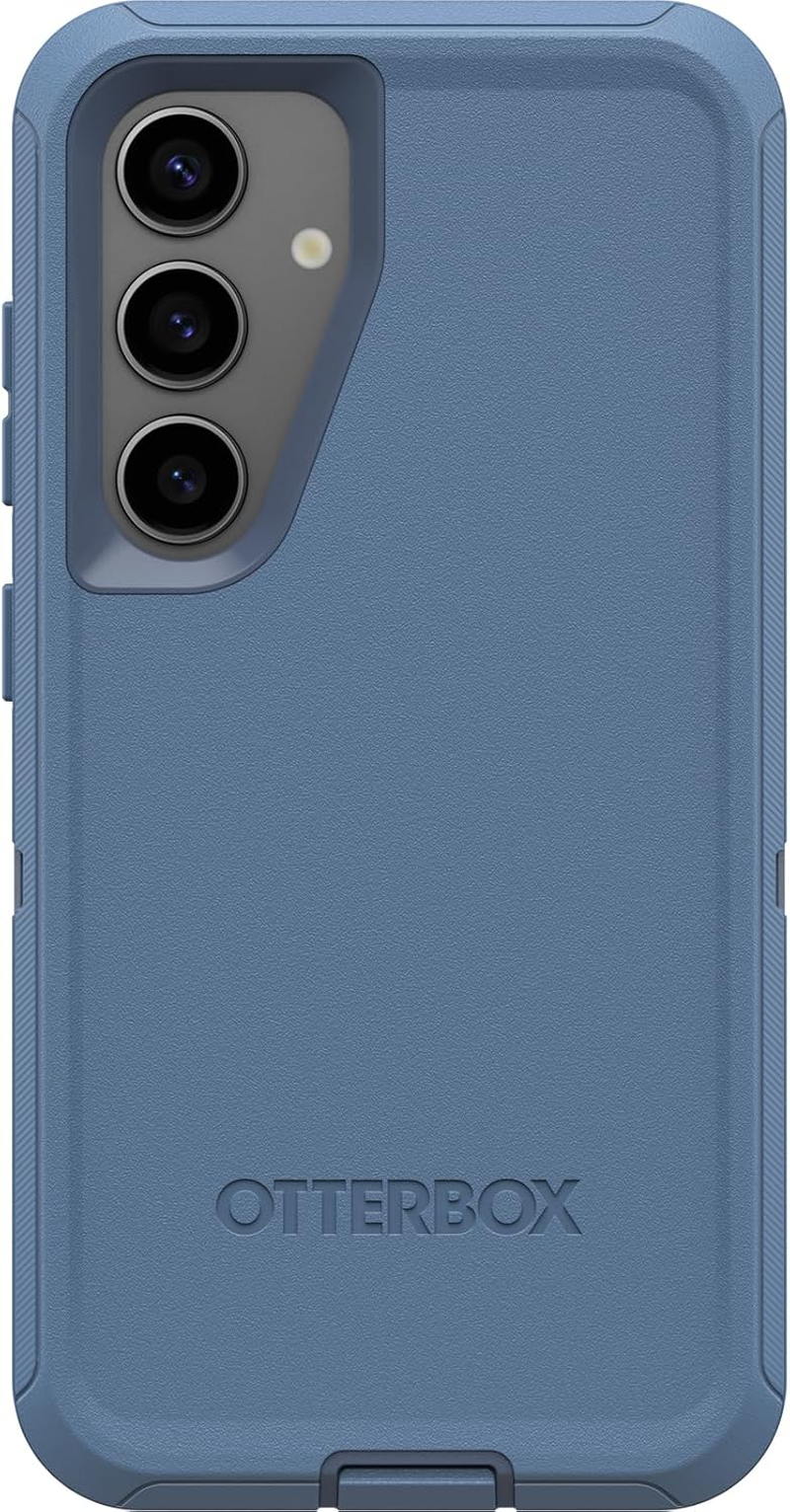 Otterbox Defender Series Case for Samsung Galaxy S24 - Baby Blue Jeans Rugged Protection, Multi-Layer Defense, Wireless Charging Compatible, with Holster/Kickstand image number 3