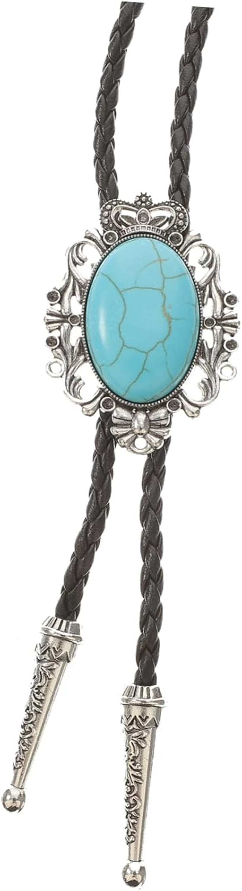 WESIEVYA Bolo Tie Men Necklaces Western Necklace Vintage for Men Locket for Men Aqua Ties Shirt Neck Chain Shirt Necktie Neckties Mens Necktie Cowboy Agate